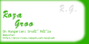 roza groo business card